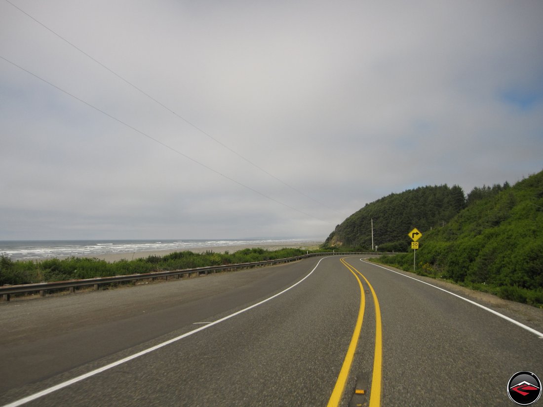 Ocean and 30mph Corner on Washington Highway 109