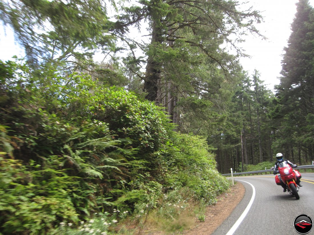 Ducati Multistrada 1100 Motorcycle Riding Washington Highway 109