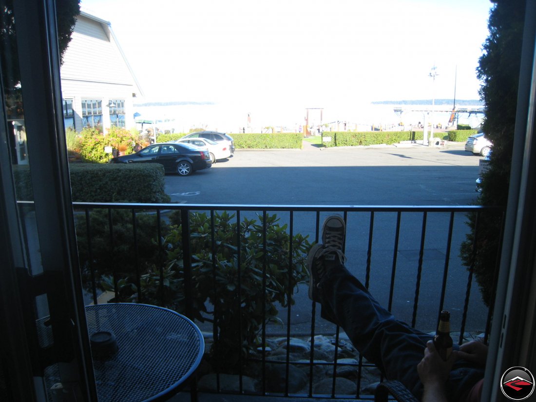 View from the hotel in Sidney, British Columbia
