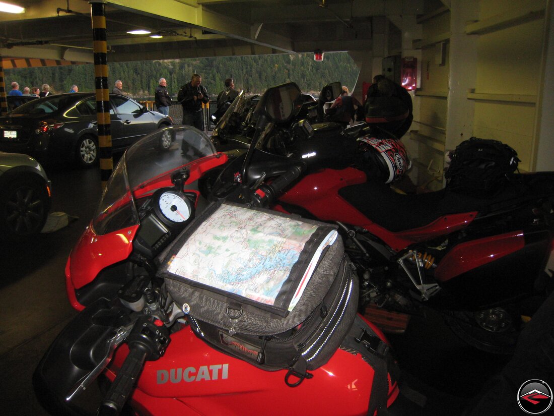 Motorcycles on a Ferry Boat