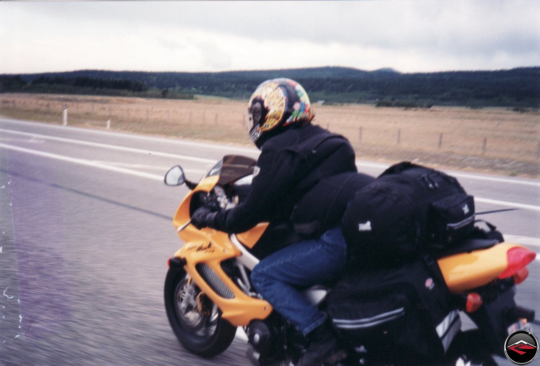 crossing Montana on a Honda VTR1000 Superhawk