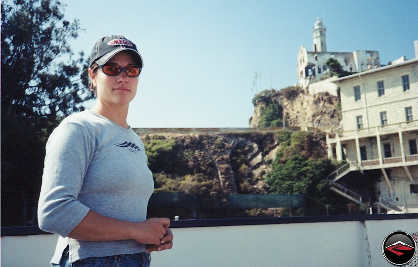 Pretty girl taking the Alcatraz Island Tour