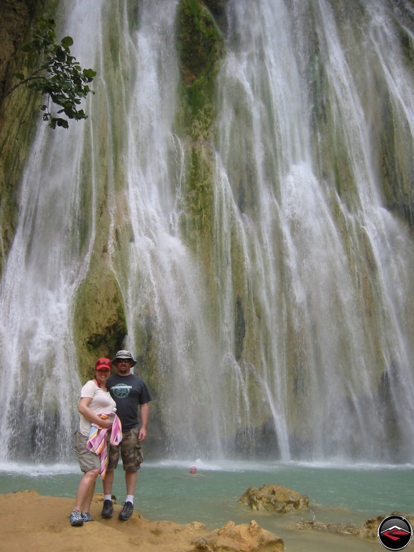 huge waterfall at Cascada El Limon Dominican Republic