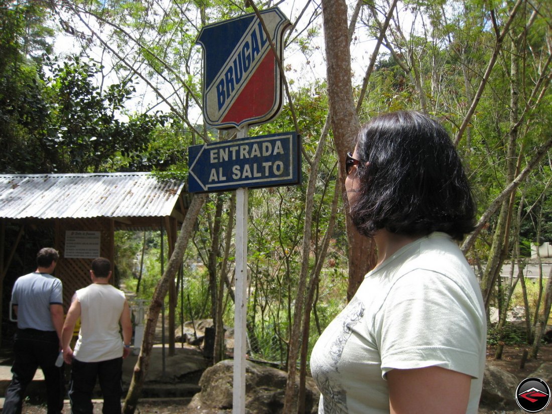 Brugal Rum Street Sign Entrada al Salto