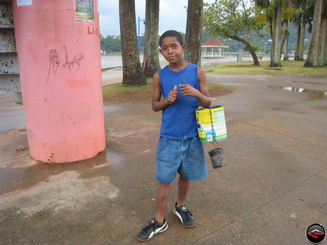 Antonio sells peanuts in Samana, Dominican Republic