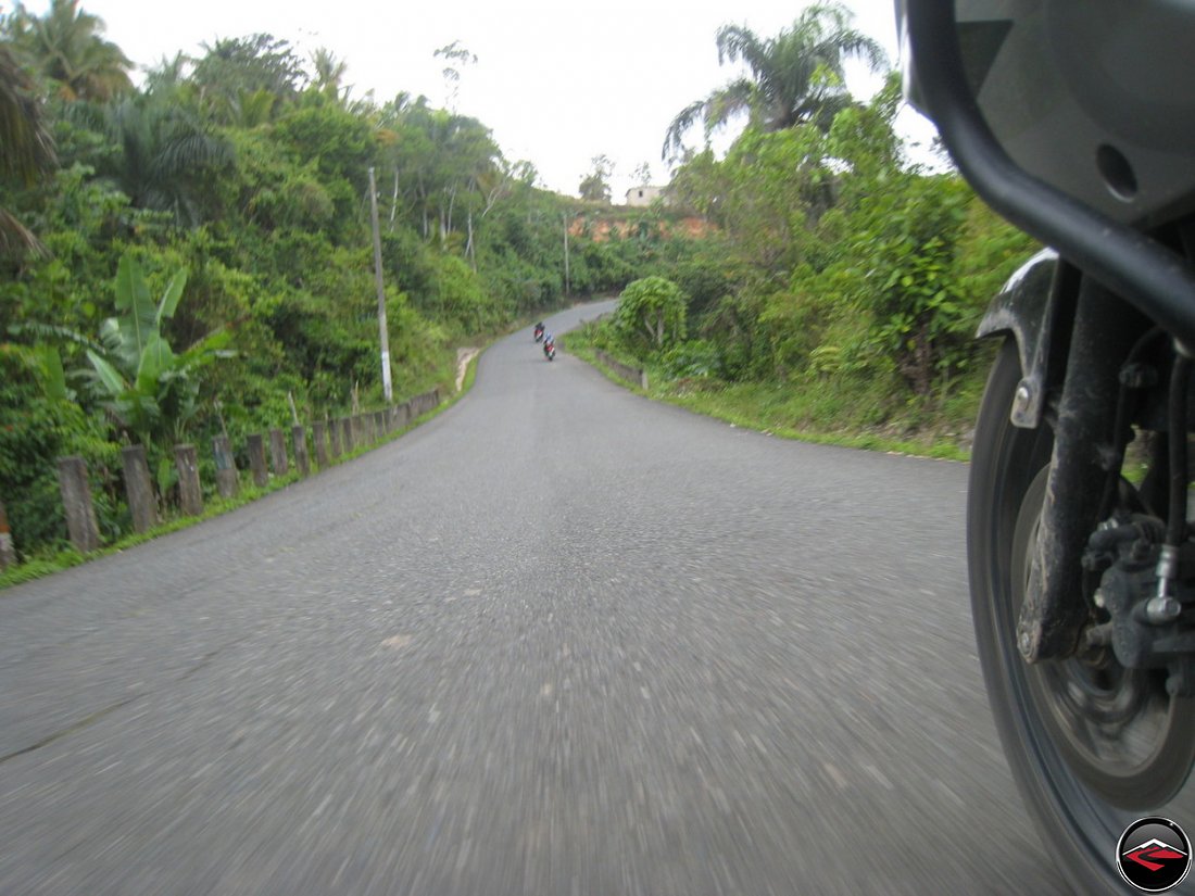 motorcycles riding on Perfect ashpalt El Limon Samana Dominican Republic