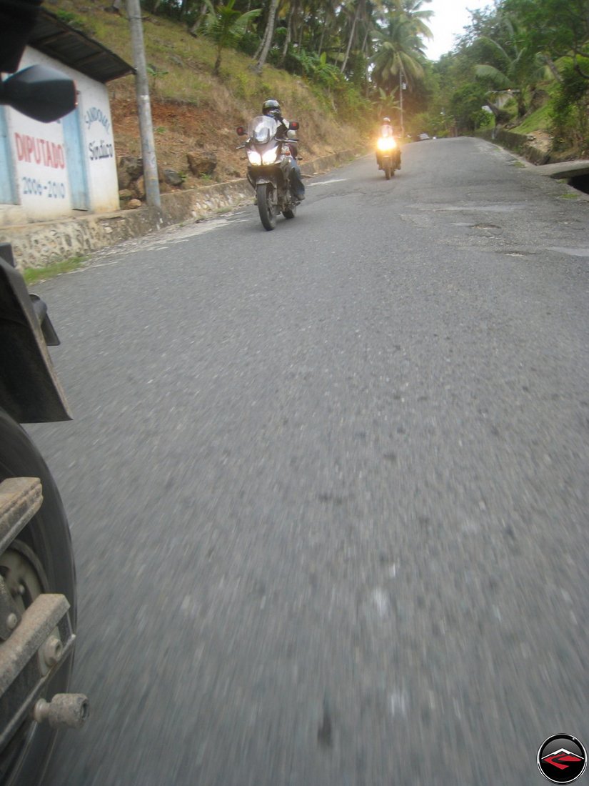 motorcycles riding down a hill in El Limon Samana Dominican Republic