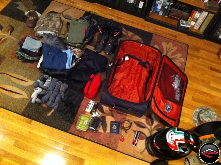 packing for a two week motorcycle trip