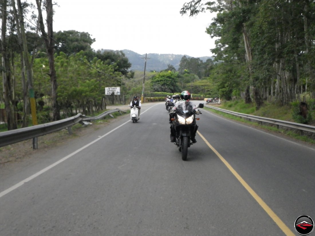 Dave riding through Jarabacoa in the Dominican Republic on his Suzuki V-Strom 650