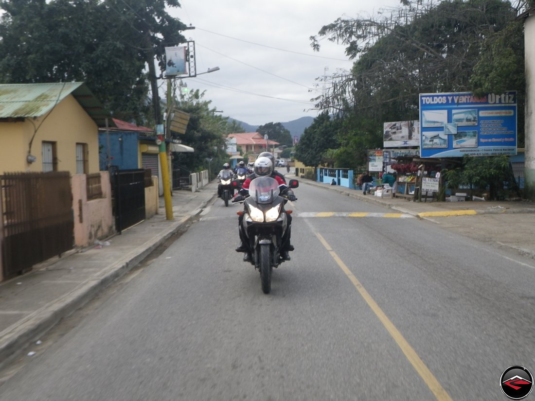 Riding a Suzuki V-Strom 650 in Jarabacoa Dominican Republic