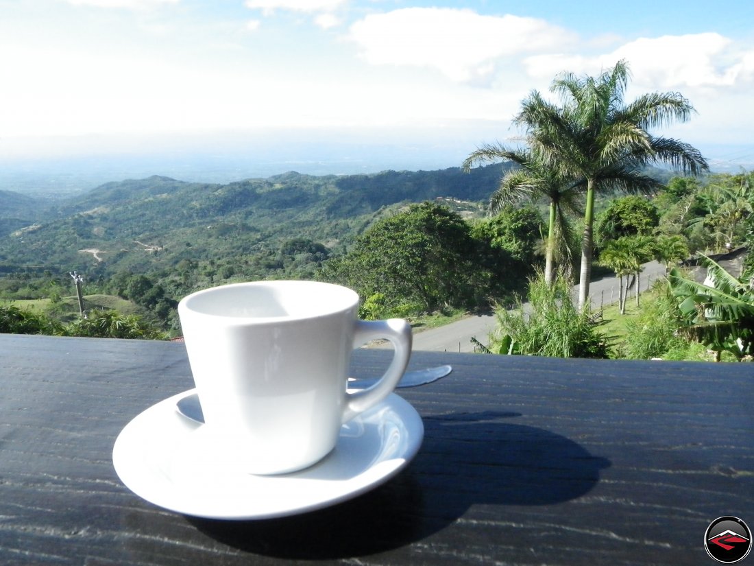 Coffee on the pation at Cafeto Restaurant Espaillat Dominican Republic