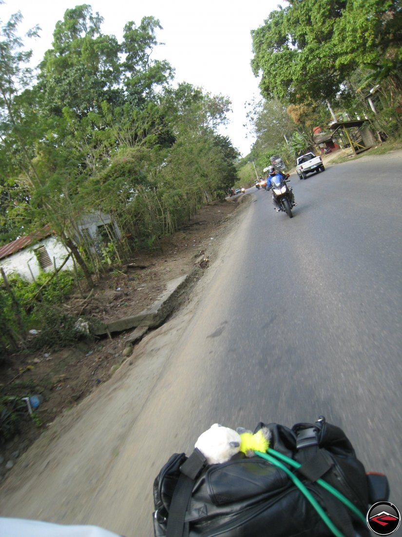 Motorcycles riding highway 21 towards Sabaneta de Yasica Dominican Republic