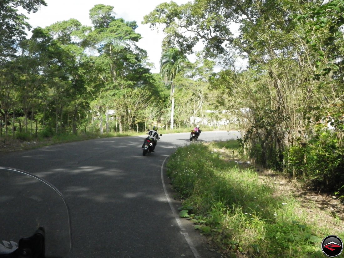 Riding motorcycles along Highway 21 towards Sabaneta de Yasica Dominican Republic