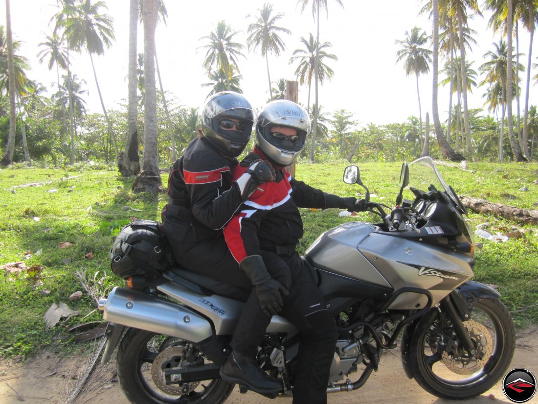 Don and Shirley Two-Up on their Suzuki V-Strom 650 Motorcycle