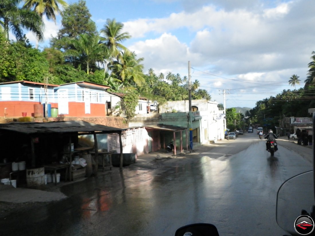 brand new asphalt road on a caribbean island