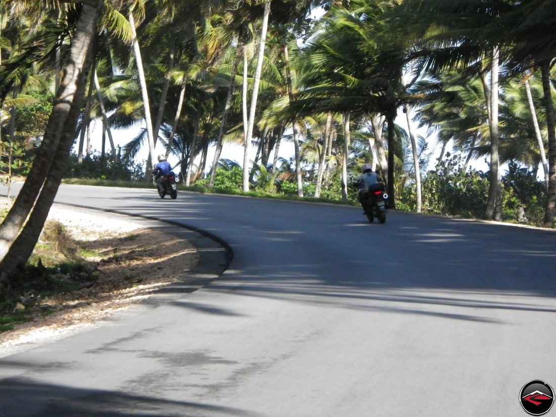 motorcycles riding along the coast