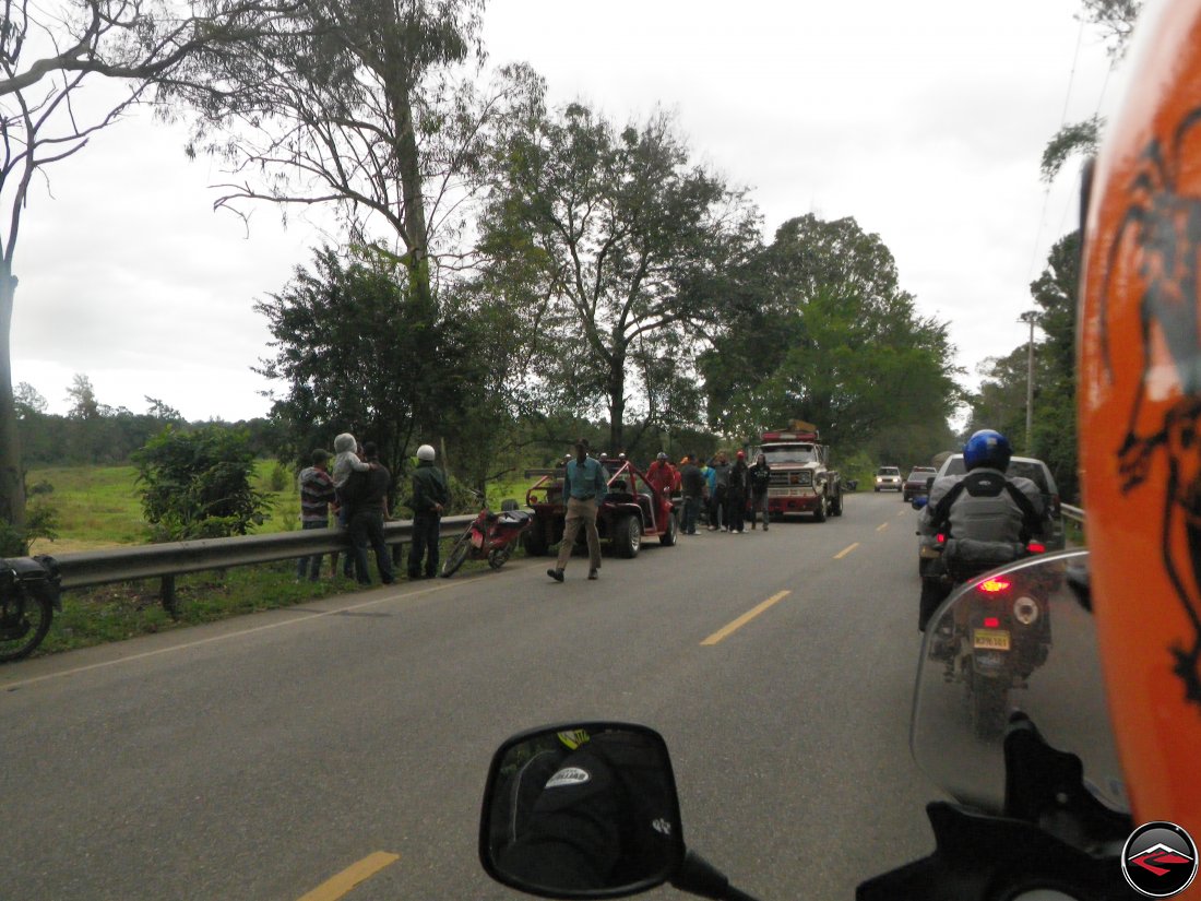 accident on the side of the road