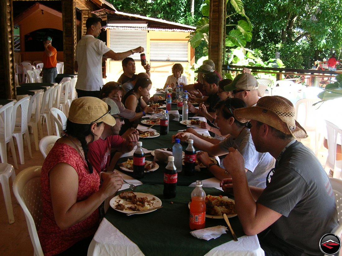 Caribbean lunch table