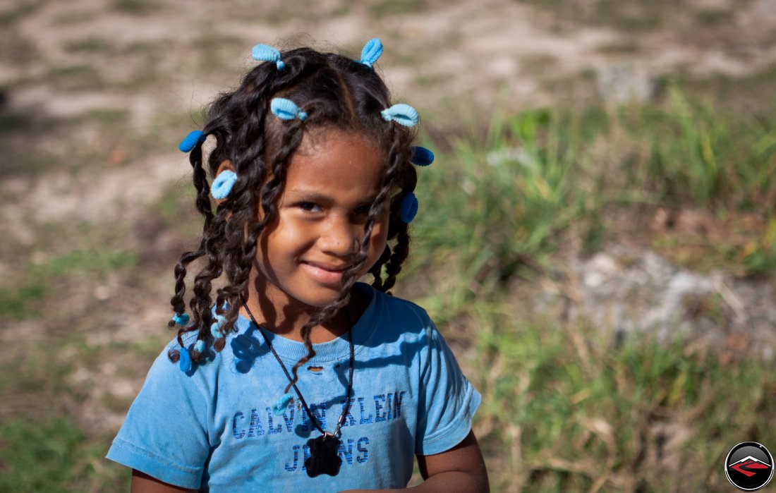portrait of a pretty little girl from the dominican republic