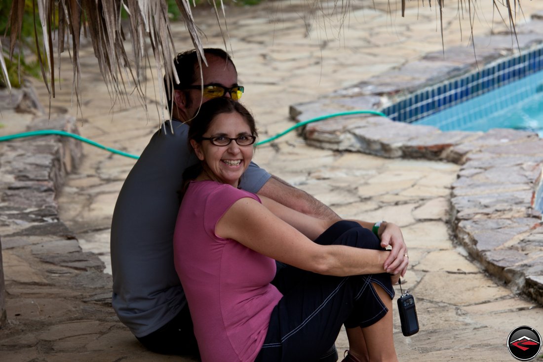 Eric and Dawn Cuddle by the Pool at Mi Vista Mountain Resort in the Dominican Republic