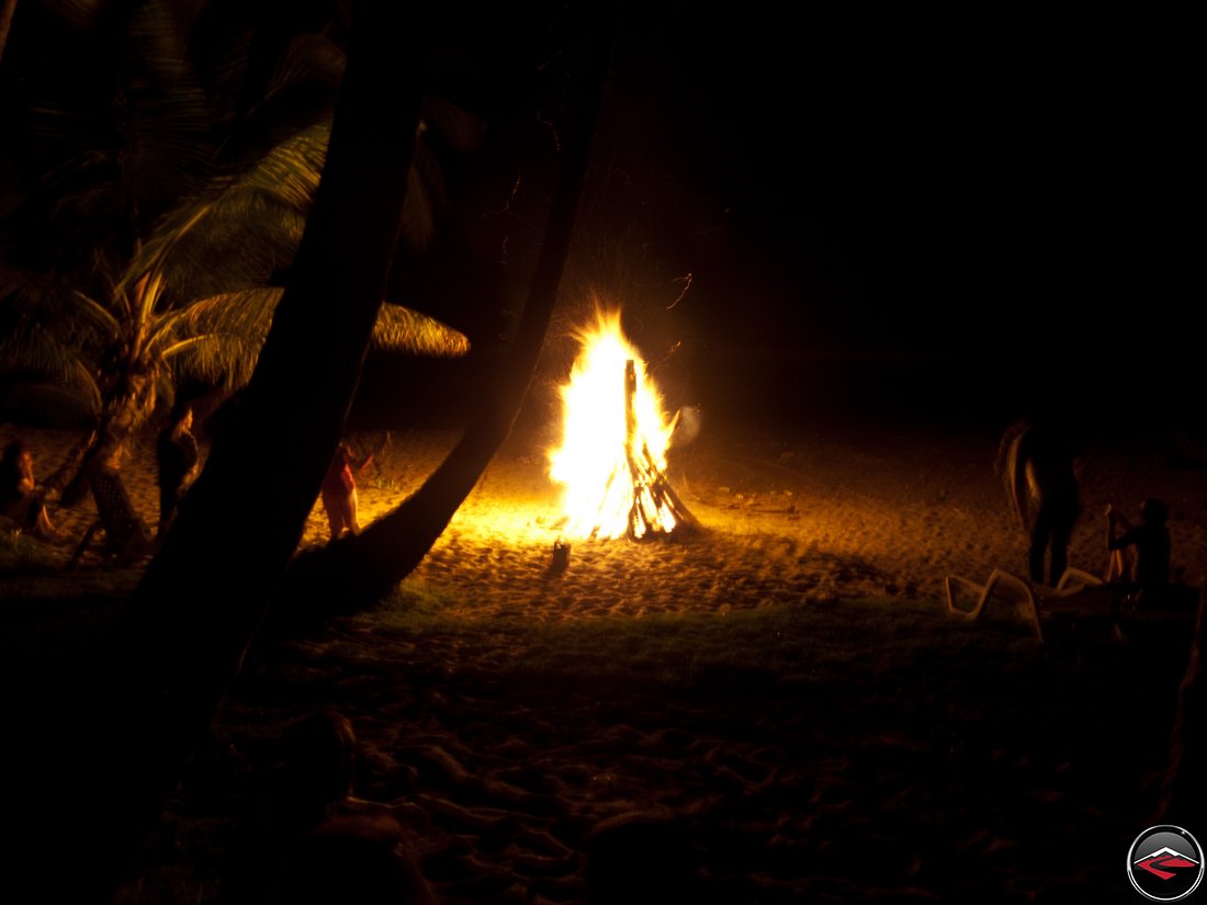 camfire on the beach in the caribbean La Tambora Beach Resort