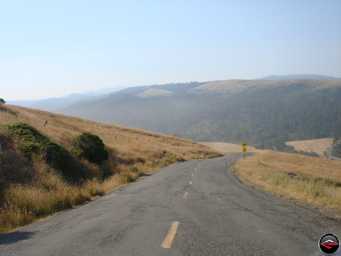 Nearing the coast while riding on Mattole Road on the loast coast of northern California