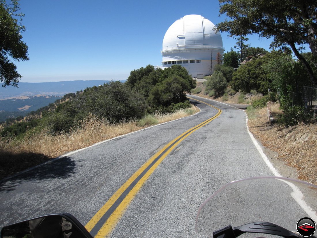 Nearing Lick Observatory, along California Highway 130, San Antonio Valley Road, at the top of Hamilton Mountain