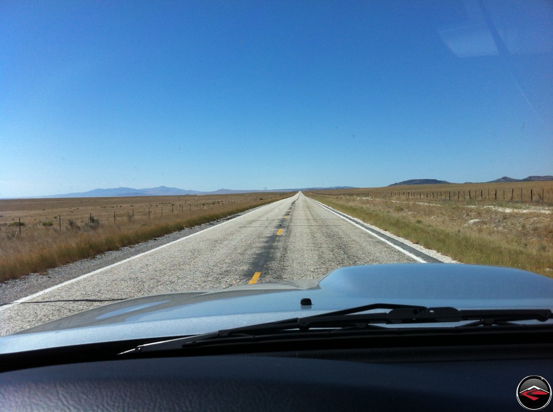 Driving a Toyota Tacoma along Utah's, long, lonesome Highway 30