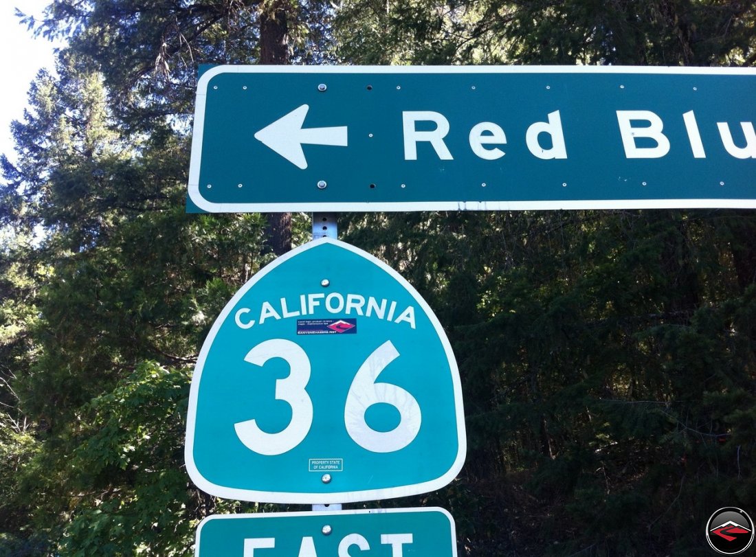 California Highway 36 Road Sign. CanyonChaser Approved