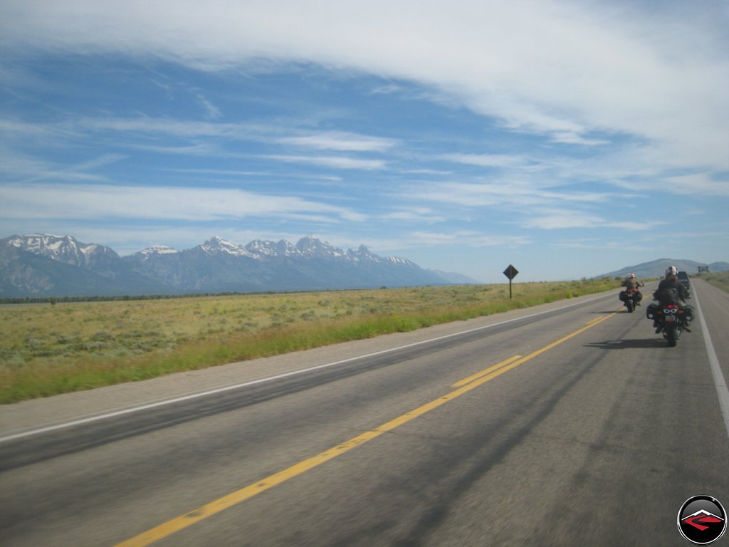 First glimpse of the Grand Tetons