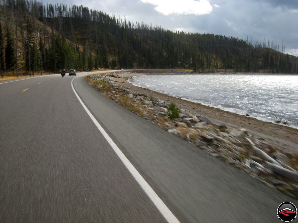 Riding Past Yellowstone Lake