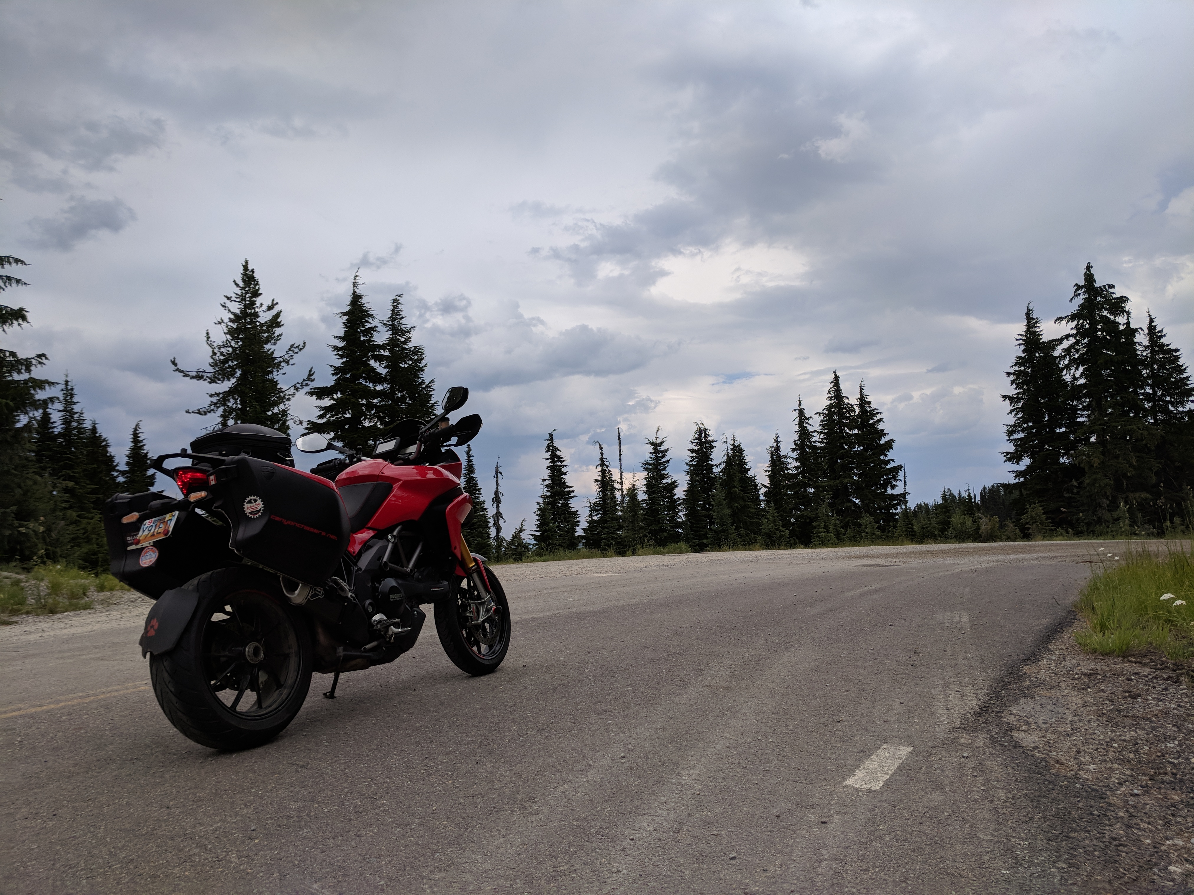 Ducati Multistrada at the time of Gold River Road